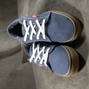 Vans Pro Authentic Dark Blue Denim White Stitching Graphics Sneakers VG+ US 6